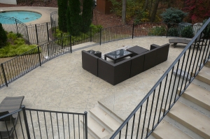 Outdoor Living with a patio that has the ceative stamped concrete detailing! Call ContractorMen 3580 Polly's Bluff Cumming, GA 30028 today to design your Outdoor Living Space!