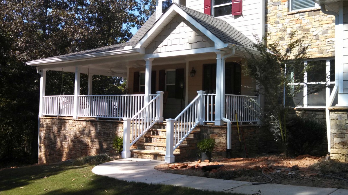 The addition of a front porch can beautify your home just in time for spring.