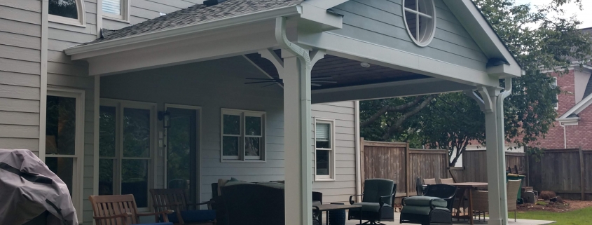 Covered Patio Addition added to a home in Marietta, GA by ContractorMen.