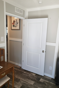 ContractorMen custom home remodel featuring a 36-inch wide ADA compliant interior doorway for aging in place accessibility.